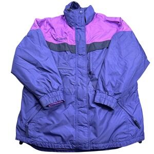 Columbia Ski Jacket Womens XL Purple Colorblock F7 SL 7520 Vintage